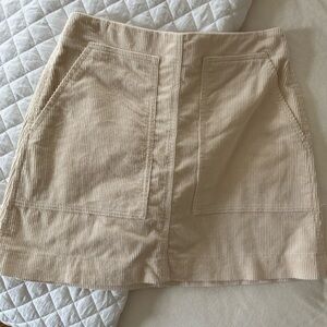 Uniqlo Cream Corduroy Skirt